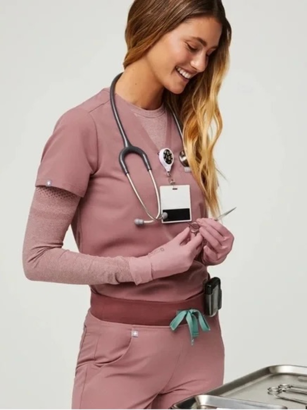 New with Tags Figs Mauve Catarina Top